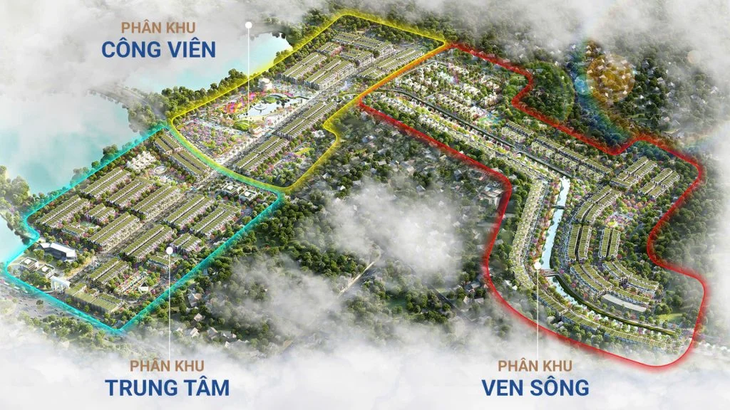 Mặt bằng các phân khu Aqua City Hoằng Hóa